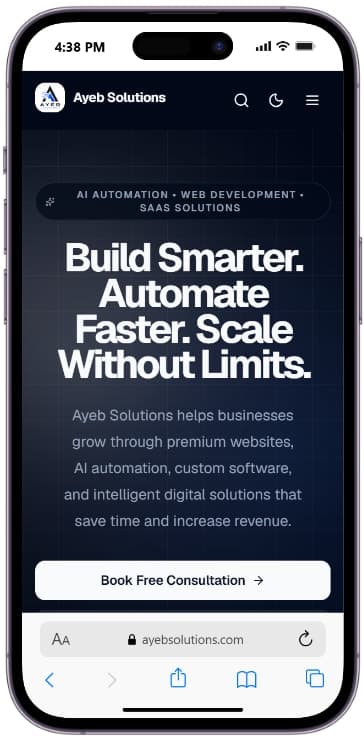 Ayeb Solutions — Agency Website project visual